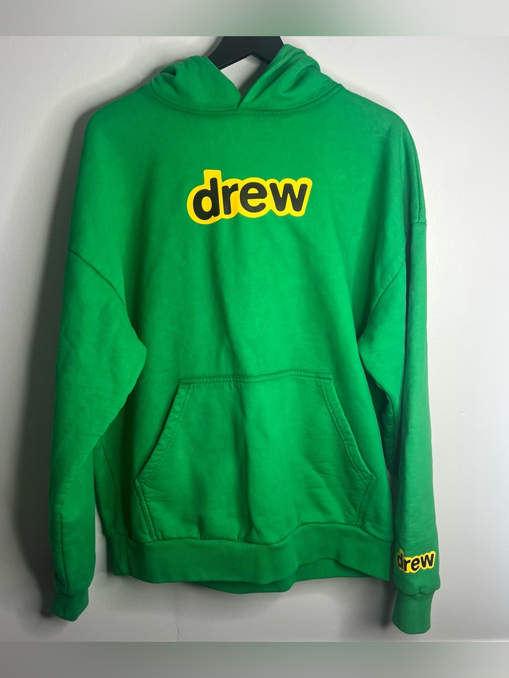 Drew House Oversized Pullover Hoodie Mens Small Green Justin Bieber Streetwear